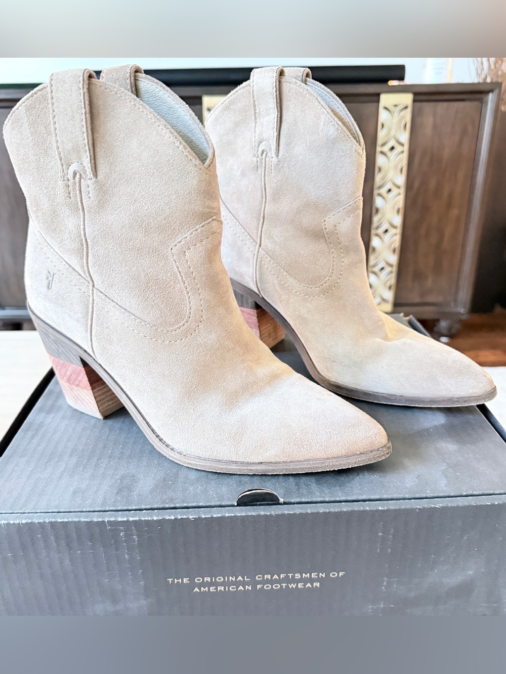Frye Faye Chevron Boot in Ash - US 8.5
